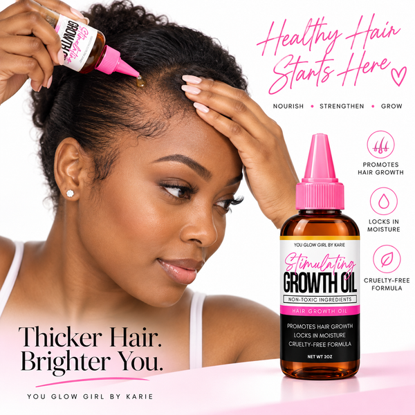 You Glow Girl Stimulating Hair Growth Oil | Stimulating Scalp Oil | 2oz | Natural | Fragrance Free