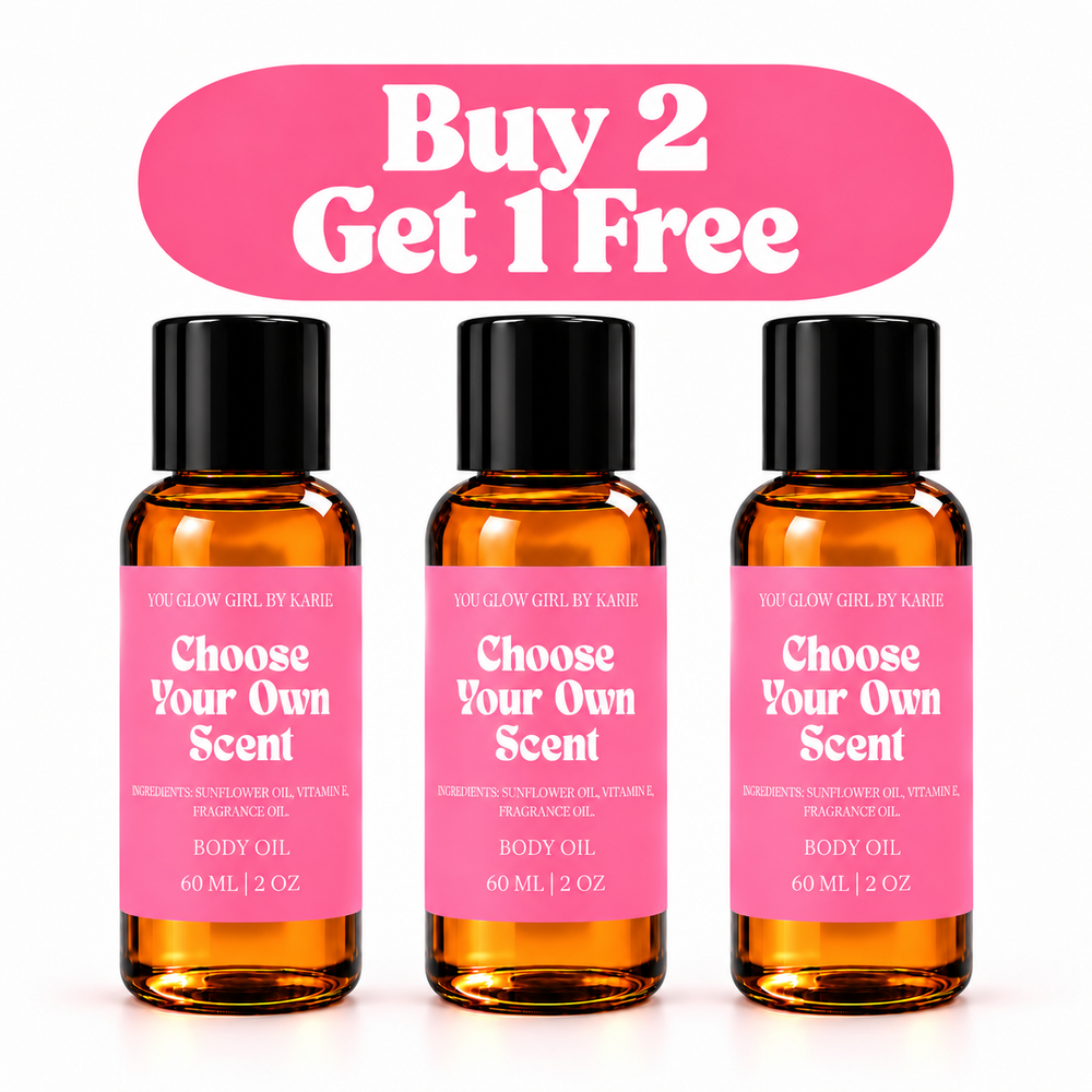 YGG 2oz Scented Body Glow Oil | Choose You Own Scent | Highly Fragrant | Hydrating