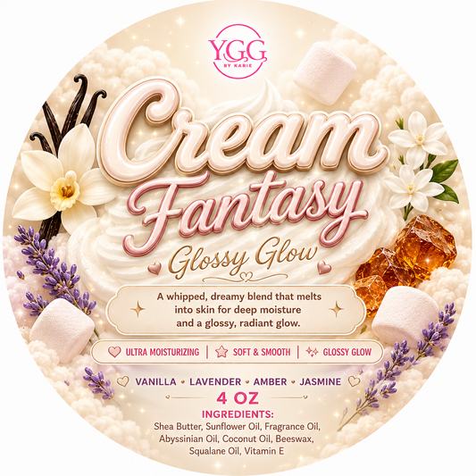 YGG Cream Fantasy Glossy Glow | 4 oz Body Balm | Hydrating