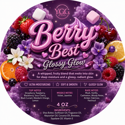 YGG The Berry Best Glossy Glow | 4 oz Body Balm | Hydrating