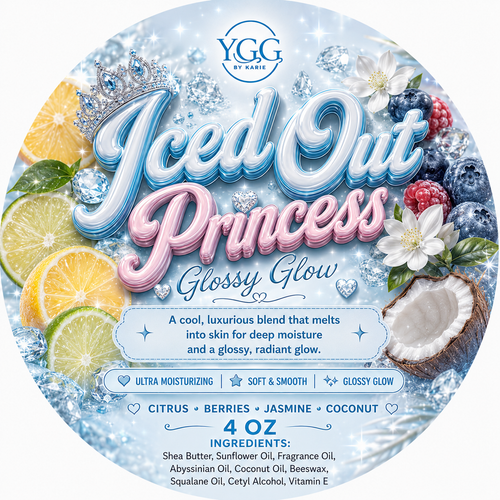 YGG Scented Perfume Body Balm 4 oz Glossy Glow | Hydrating Non Greasy| Highly Fragrant | Natural